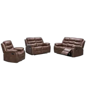 Luxury Designed Living Room Furniture Leather Cinema Home Theater Electric Power Recliner Sofa Chairs Set for Project and Villa