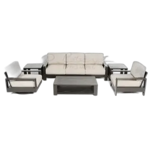 Modern Set Patio Sectional Modular Modern Couch Seating Aluminum Outdoor Garden Furniture Set