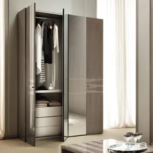 Balom Foshan Home Modern Open Luxury Diy Closet Bedroom Solid Wooden Wardrobe Furniture Design