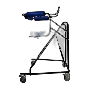 Hemiplegia Walker Stand Frame with Seat Wheel Rehabilitation Device Folding Height Adjustable Lower Limb Disabled