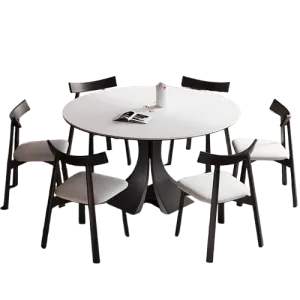 2025 Good  Interior Modern Home Luxury Two Six Seater 4 Personnes Round  Restaurant Furniture Tables