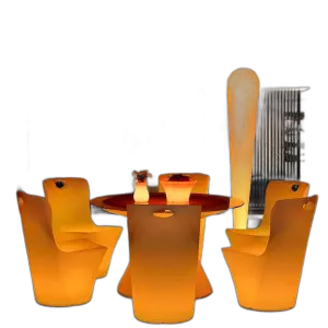 Restaurant Furniture LED Light up Chair LED Seat for Dinning Decor