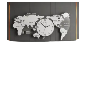 Arrival Wall Watch Nordic Light Luxury Wall Clock Modern Minimalist Clock Wall Clock Living Room Creative World Map