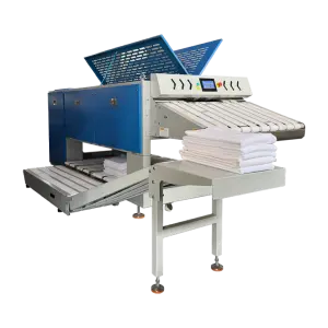 Electric Commercial Ironing and Folding Machine for Bed Sheets Linen Fabrics and Cloth for Industrial Commercial Laundries