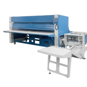 Commercial Electric Large Sheet Folding Machine Classic Design Linen Bedsheets Washing Equipment with Stainless Steel Housing
