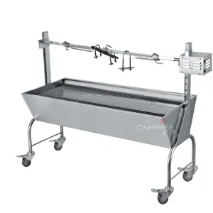 Portable Commercial Stainless Steel Bbq Grill Gas Outdoor Kitchen Bbq Mini Pour Poulet Butane Lamb Pig Roaster Spit Gas Grill