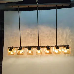 Postmodern Hotel Front Desk Island Chandelier Designer Personalized Long Form Model Room Tea Room Bar Pendant Light