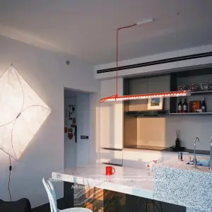 Bauhaus minimalist one-word dining room chandelier designer minimalist front desk long pendant lamp