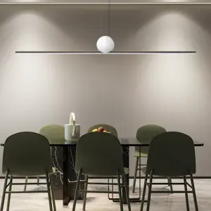 Modern LED Long Ceiling Chandelier Suspension Dining Table Room Kitchen Home Decor Hanging Lamp Front Desk  Chandelier