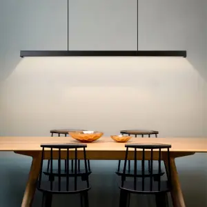 Modern Minimalist Restaurant Chandelier Minimalist One Word Long Office Bar Desk Pendant Lamp