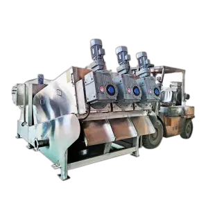 Stacked spiral sludge dewatering machine