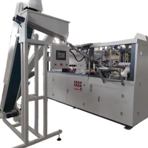 4 Cavities 1.5L Recycle Polyester Staple Fiber Paper Bottle Fully Automatic Pet Water Plastic Bottle Making Machine