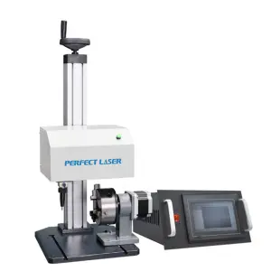 LCD Control Tube Pipe Rotary Metal Steel Aluminum Brass Parts Nameplate VIN Number Dot Peen Pneumatic Pin Marker Marking Machine