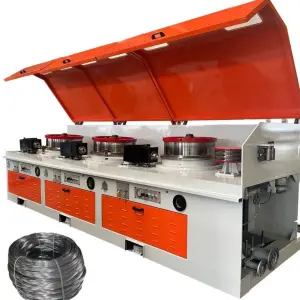 High Speed Precision PLC System Automatic Straight Line Wire Drawing Machine with Annealing