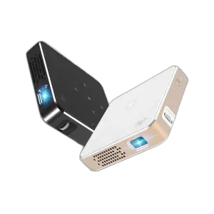 Smart Mini Portable Projector with Android 13 Support, WiFi Bluetooth, and Rechargeable Battery for Home Outdoor Cinema