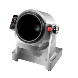 Semikron 3.5KW 5KW Electric Automatic Cooker Kitchen Machine 260mm Drum Water Gun Cleaning Stir Fry Machine Robot Chef