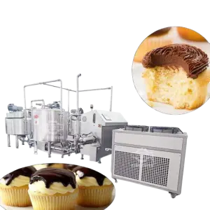 Motor Automatic Cake Cupcake Tunnel Oven Making Multifunctional Muffin Depositing Machine