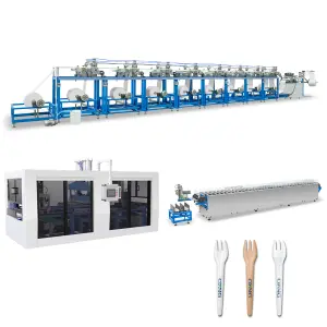 2022 Fully Automatic Paper Knife Fork Spoon Making Machine Paper Cutlery Machine Paper Product Production Line