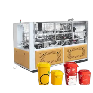 Disposable 80 Pcs/min Automatic Square High Speed Tea Coffee Paper Cup Die Cutting Printing Forming Making Machine