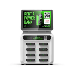 Trending Products 2024 Arrivals 8 Slots Rental Charge Bank Station with Screen Cellphone Charging Station Kiosk