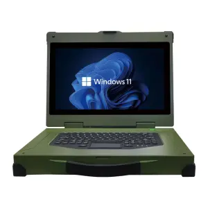 15.6 Inch Upward Portable Industrial Computer IP65 Waterproof Grade AI-Alloy Chassis All in One Rugged Laptop