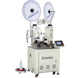 EW-801 Fully Automatic Double Side Cable Manufacturing Equipment Terminal Wire Stripping and Crimping Machine