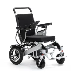 Portable Lithium Battery Aluminum Alloy Electric Wheelchair Most Convenient Folding Adult Automatic Electric Wheelchair