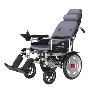 Hochey Medical Electric Wheelchair Battery Lightweight Motorized High Backrest Full Recline