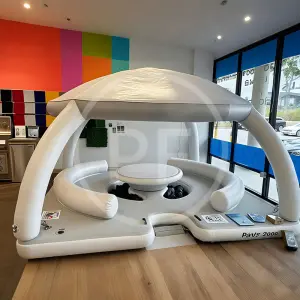 Sea Floating Platform Inflatable Boat Tent Multi-person Leisure Bar Sofa Lounger Floating Row Floating Bed Pool Yacht