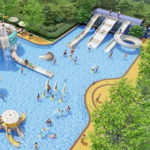 Commercial Aquapark Water Slides Kids Water Play Equipment Outdoor Splash Pad Manufacturer