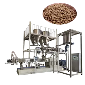 Fish Pet Feed Processing Machines Dry Floating Sinking Fish Shrimp Food Pet Feed Pellet Production Line
