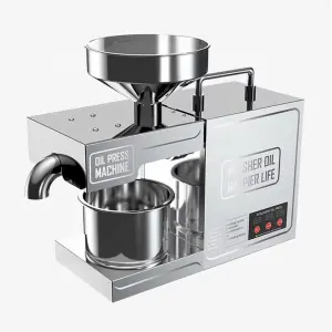 3-5Kg/h Multifunctional Home Farm Restaurant Edible Oil Expeller Stainless Steel Mini Oil Press Machine