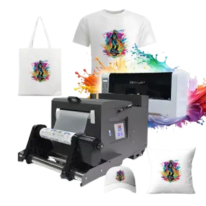 Good A3 DTF Printer XP600 I1600 I3200 All-in-One with Shaker Dryer Tshirt Printing Machine for Garment Small Business