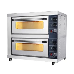 Commercial Equipment Bakery 2 Deck Making Machines Pizza Bread Electric Baking Ovens for