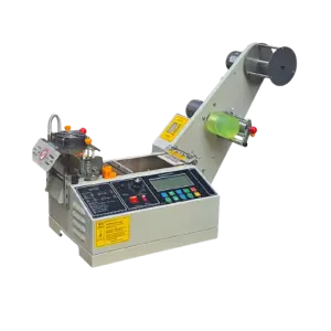 Computer Automatic Feeding Elastic Ribbon Seat Belt Cutter Band Tape Cutting Machine With Auxiliary Feeding Device