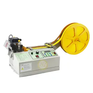 Automatic Cloth Tape Cutter High Speed and Cold Belt Rubber Band Fabric Strip Stain Ribbon Rope Cutting Machine