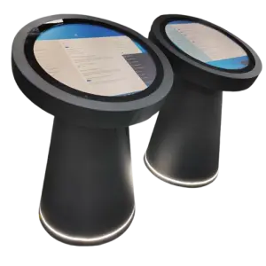 23.6 Inch Custom Round LCD Screen Touch Advertising Media Display All in One Computers