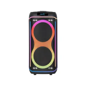 NDR-820 Portable for Bluetooth 8 Inch Dual Speaker with RGB Lights 100W Output Power for Home Parties and Square Dances