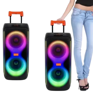 M17 80W Portable BT Party Speaker with RGB LED Lighting for Home Theatre Use