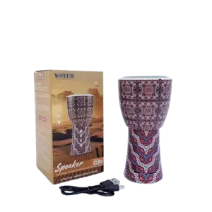 African Drum WS-3 Painted Bluetooth Speaker Outdoor Subwoofer Mini Portable Card Speaker Gift