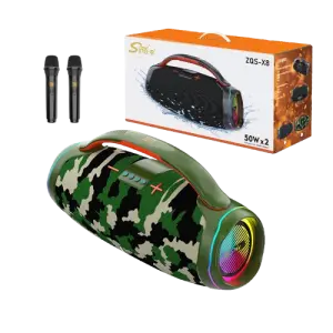 ZQS-X8 Audio Speaker Three-band Wireless Portable Waterproof and Dustproof Outdoor BT Speaker Stereo Karaoke Speaker