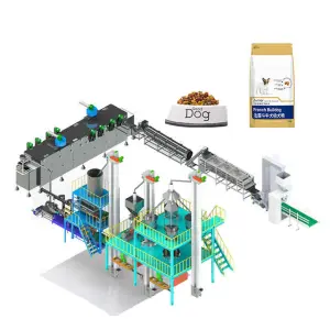 600-800 Kg/h Engineer Support Install Pet Food Making Machine Animal Feed Production Line Machinery