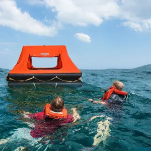 ISO9650 Stand 4 6 8 10 12 Persons Marine Leisure Liferaft Yacht Life Raft Yacht Inflatable Life Raft