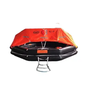 Self Inflating Emergency Throw-overboard Inflatable 65 Persons SOLAS CSM Raft Liferaft Valise 8 Man Life Rafts