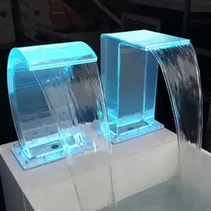 Mini Acrylic Water Curtain Waterfall for Indoor or Outdoor Swimming Pools-Pool Tools & Accessories