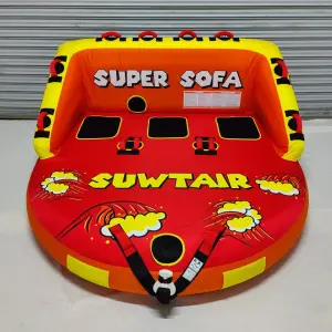 OEM Custom Sea Ski Jet PVC Inflatable Flying Towable Tube for Boating 3 Lounge Chair Speed Boat Water Tube Water Sport