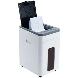 400 Sheets Auto Feed Paper Shredder: 50L P5 Heavy Duty Commercial Industrial Document Destroyer Micro Cut Machine Home Office