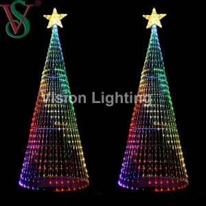 RGB DMX Technique Smart Intelligent Programmable Christmas Cone Tree Light
