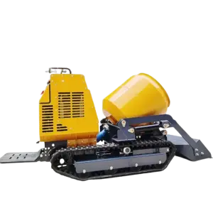 CE EPA Engine Mini Concrete Mixer Loader with Self Loading Track Dump 300L Concrete Mixer Truck