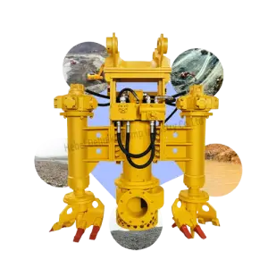 High Flow River Lake Dredging Mud Excavating Agitator Hydraulic Submersible Sand Slurry Pump for